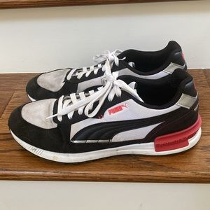 Puma white, black and red shoes US men size 12 EUR 46